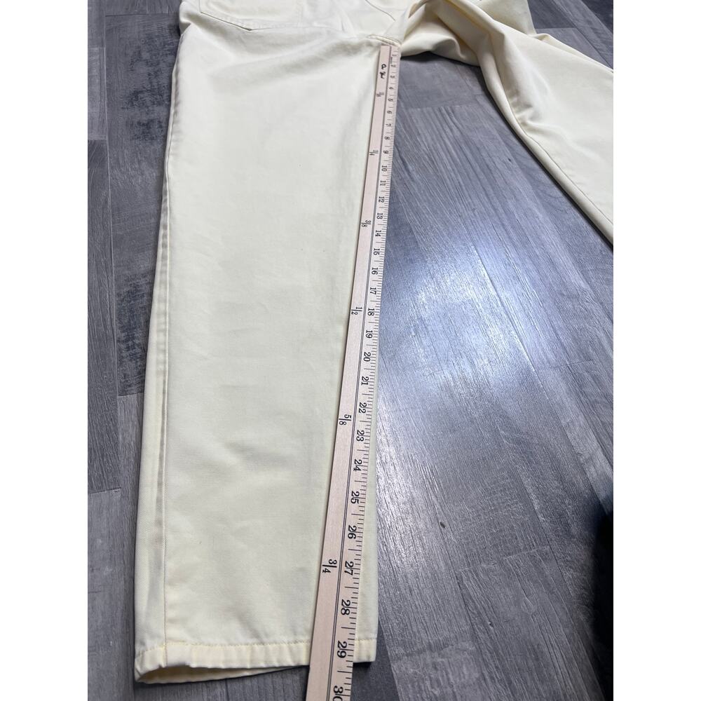 Lauren Ralph Lauren Straight Leg Pants Womens 4 Cream High Rise Preppy Classic - Picture 7 of 8